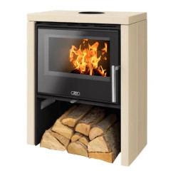 Krbová kamna ABX Toledo exklusive, kachle cappuccino